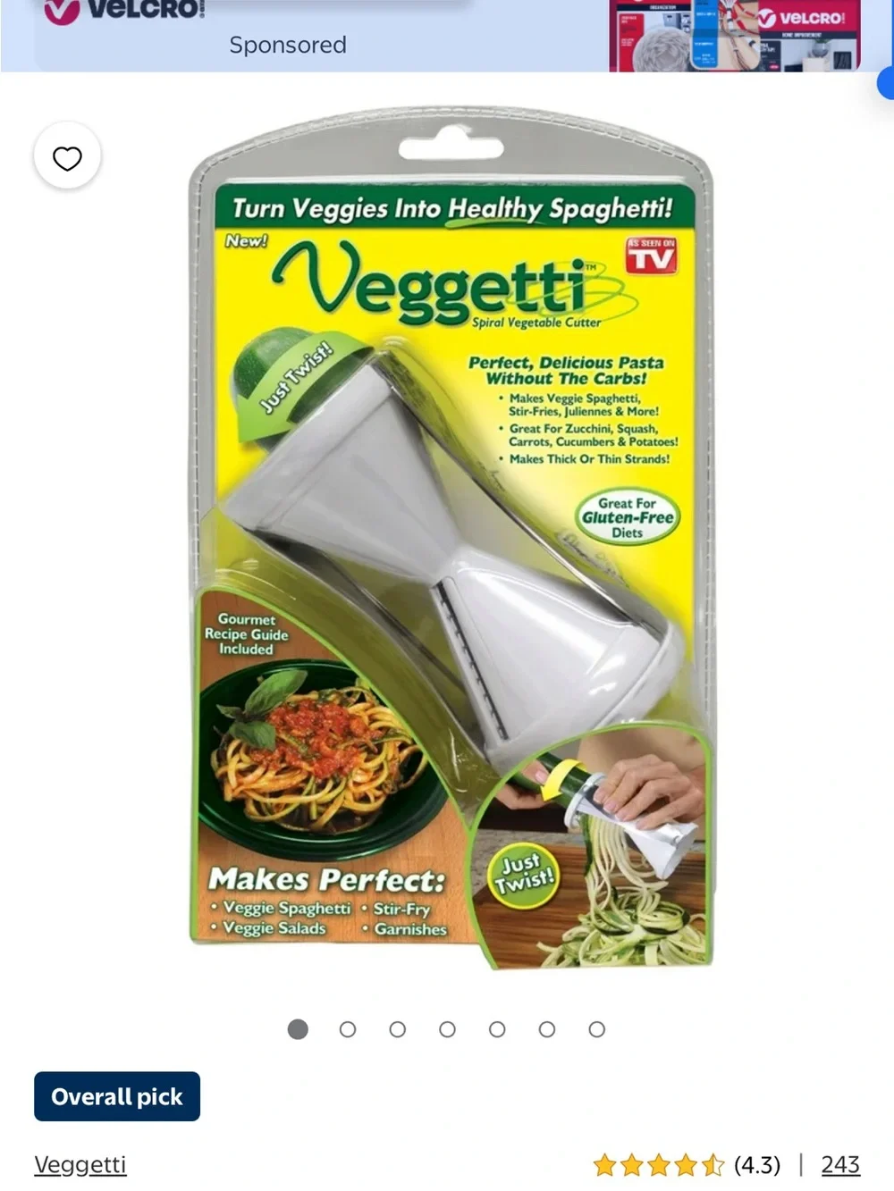 Veggetti Spiralizer, new in box orig $22